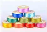 Pack of 10 x Nylon Nymo Beading Thread 64 Yard Assorted Bobbins Size D - COLOR POP MIX