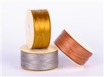 Pack of 3 x Nylon Nymo Beading Thread 64 Yard Assorted Bobbins Size D - METALS MIX