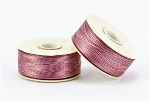 Nylon Nymo Beading Thread 64 Yard Bobbin Size D - ROSEY MAUVE