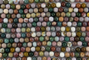 8mm Natural Ocean Jasper Gemstone Round Beads