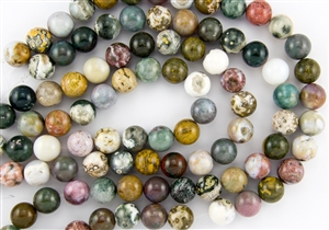 14mm Natural Ocean Jasper Gemstone Round Beads