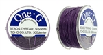 TOHO One-G Nylon Beading Thread 50 Yard Spool Bobbin Size B - PURPLE