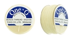 TOHO One-G Nylon Beading Thread 50 Yard Spool Bobbin Size B - CREAM