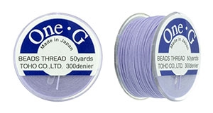 TOHO One-G Nylon Beading Thread 50 Yard Spool Bobbin Size B - LT LAVENDER