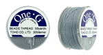 TOHO One-G Nylon Beading Thread 50 Yard Spool Bobbin Size B - GREY