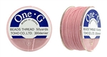 TOHO One-G Nylon Beading Thread 50 Yard Spool Bobbin Size B - PINK