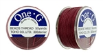 TOHO One-G Nylon Beading Thread 50 Yard Spool Bobbin Size B - BURGUNDY