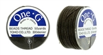 TOHO One-G Nylon Beading Thread 50 Yard Spool Bobbin Size B - BROWN