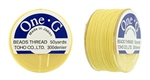 TOHO One-G Nylon Beading Thread 50 Yard Spool Bobbin Size B - LT YELLOW