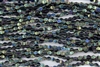 5x3mm Czech Glass Pinch Spacer Beads - Iris Green Metallic