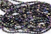 5x3mm Czech Glass Pinch Spacer Beads - Iris Purple Metallic