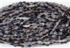 5x3mm Czech Glass Pinch Spacer Beads - Milky Amethyst Iris Blue