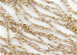 5x3mm Czech Glass Pinch Spacer Beads - Rosaline Gold Coat