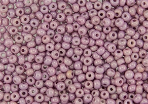 6/0 Czech Seed Beads - Opaque Pink Lilac Luster