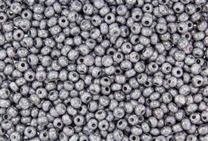 6/0 Czech Seed Beads - Ancient Dusty Blue Moon Dust Luster
