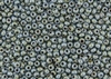 6/0 Czech Seed Beads - Dusty Soft Blue Picasso Luster