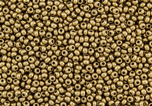 8/0 Czech Seed Beads - Aztec Gold Metallic Matte
