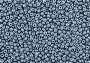 8/0 Czech Seed Beads - Opaque Blue Luster