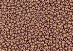8/0 Czech Seed Beads - Opaque Rose Gold Topaz Luster