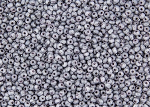 8/0 Czech Seed Beads - Ancient Dusty Blue Moon Dust Luster