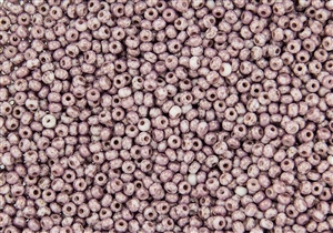 8/0 Czech Seed Beads - Pink Moon Dust Gold Topaz Luster