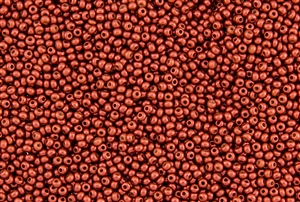 11/0 Czech Seed Beads - Lava Red Metallic Matte