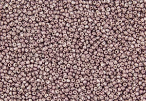 11/0 Czech Seed Beads - Pink Moon Dust Gold Topaz Luster