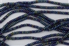 4mm Czech Glass Spacer Beads Rondelles -  Shiny Iris Blue Metallic