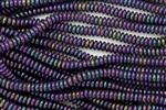 6mm Czech Glass Spacer Beads Rondelles - Shiny Iris Purple Metallic