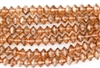 9x6mm Rivoli Saucer Czech Glass Beads - Apollo Gold