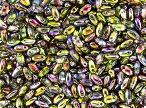 Rizo 2.5 x 6mm Czech Glass Long Rice Drop Beads - Magic Orchid RZ267