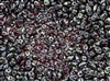 SuperDuo 2/5mm Two Hole Czech Glass Seed Beads - Ruby Transparent Picasso SD703