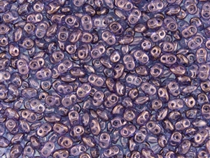 SuperDuo 2/5mm Two Hole Czech Glass Seed Beads - Light Sapphire Vega SD721