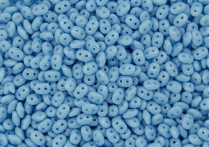 SuperDuo 2/5mm Two Hole Czech Glass Seed Beads - Opaque Blue Turquoise SD732