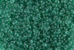 SuperDuo 2/5mm Two Hole Czech Glass Seed Beads - Emerald Green Matte SD767
