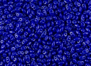 SuperDuo 2/5mm Two Hole Czech Glass Seed Beads - Royal Blue Opaque SD770