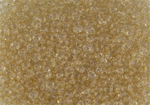 SuperDuo 2/5mm Two Hole Czech Glass Seed Beads - Transparent Champagne SD776