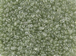 SuperDuo 2/5mm Two Hole Czech Glass Seed Beads - Olive Transparent Luster SD780