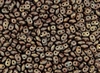 SuperDuo 2/5mm Two Hole Czech Glass Seed Beads - Umber Copper Picasso SD786