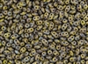 SuperDuo 2/5mm Two Hole Czech Glass Seed Beads - Opaque Olive Picasso SD789