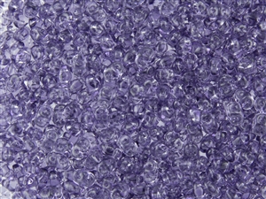 SuperDuo 2/5mm Two Hole Czech Glass Seed Beads - Tanzanite Transparent SD792