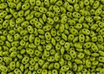SuperDuo 2/5mm Two Hole Czech Glass Seed Beads - Opaque Olive SD800