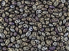 SuperDuo 2/5mm Two Hole Czech Glass Seed Beads - Iris Brown Metallic Matte SD812