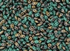 SuperDuo 2/5mm Two Hole Czech Glass Seed Beads - Turquoise Apollo Matte SD817