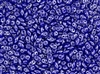 SuperDuo 2/5mm Two Hole Czech Glass Seed Beads - Opaque Blue Luster SD850