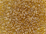 SuperDuo 2/5mm Two Hole Czech Glass Seed Beads - Topaz Luster SD853