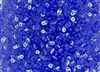 SuperDuo 2/5mm Two Hole Czech Glass Seed Beads - Sapphire Matte AB SD868