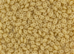 SuperDuo 2/5mm Two Hole Czech Glass Seed Beads - Opaque Beige SD905