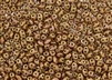 SuperDuo 2/5mm Two Hole Czech Glass Seed Beads - Opaque Pink Gold Topaz Luster SD917
