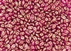 SuperDuo 2/5mm Two Hole Czech Glass Seed Beads - Candy Pink Halo SD918